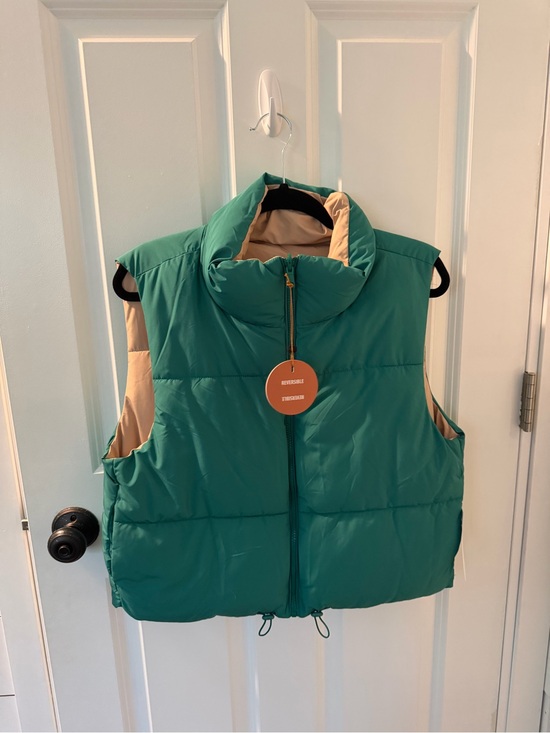 Jackets & Blazers - Reversible Green Puffer Vest